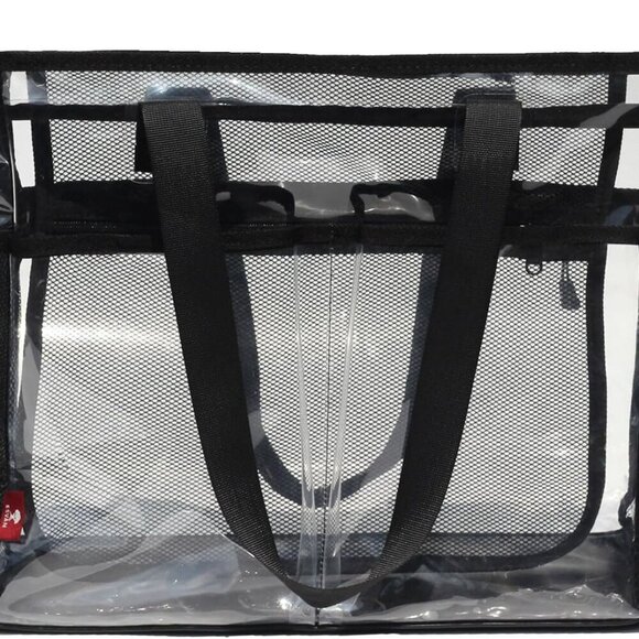 Lightweight Clear Tote Bag with Strong Shoulder Strap - 19x6x14 for Easy Carry - Picture 1 of 9